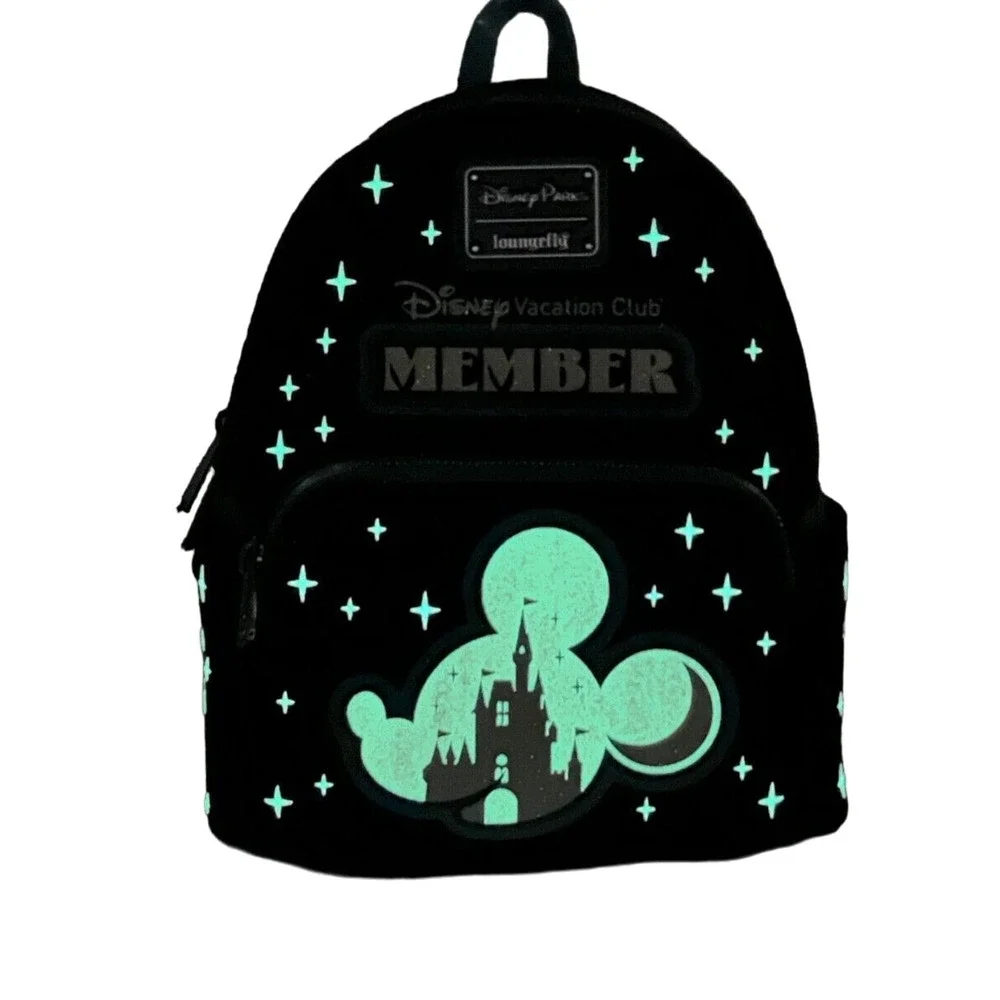 Disney Parks Vacation Club Member Loungefly Backpack DVC Mickey Icon Castle GITD